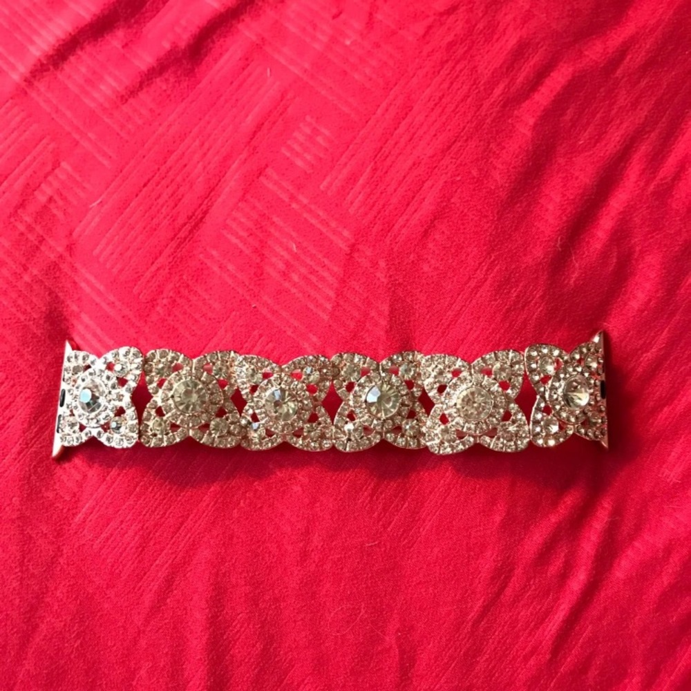 Rose gold Apple Watch band